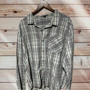 Toad & Co Gray Plaid Shirt Size XXL